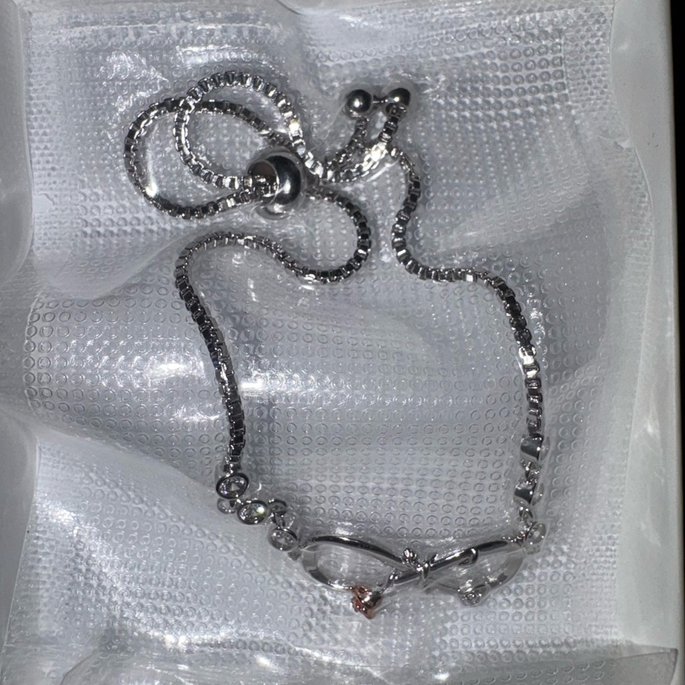 Silver Bracelet with Crystal Accents